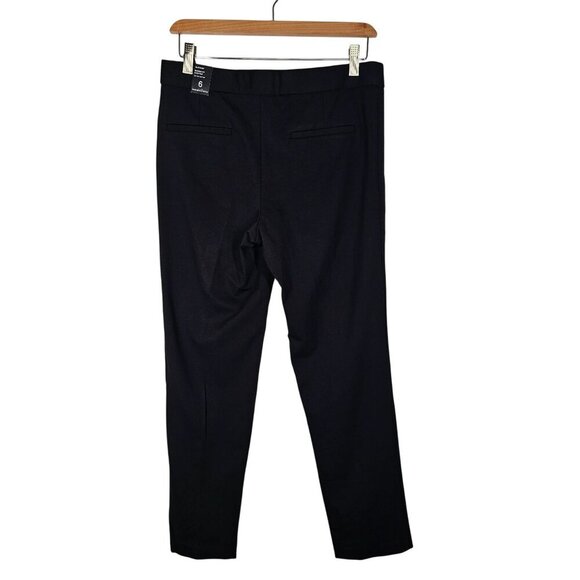Amanda + Chelsea Alex Ponte Knit Trousers Modern Fit Ankle Stretch Black 6 NWT - Picture 3 of 16